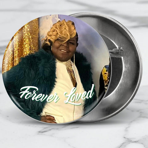 In loving Memory of Rest In Peace 3 inch Pin back Buttons, Memorial pinback buttons