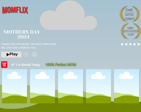 Mom frames Momflix Mothers Day keepsake memory frames template