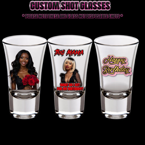 CUSTOM SHOT glass with picture ,Custom birthday shot glasses,Personalized face party favors | Shot glass with picture