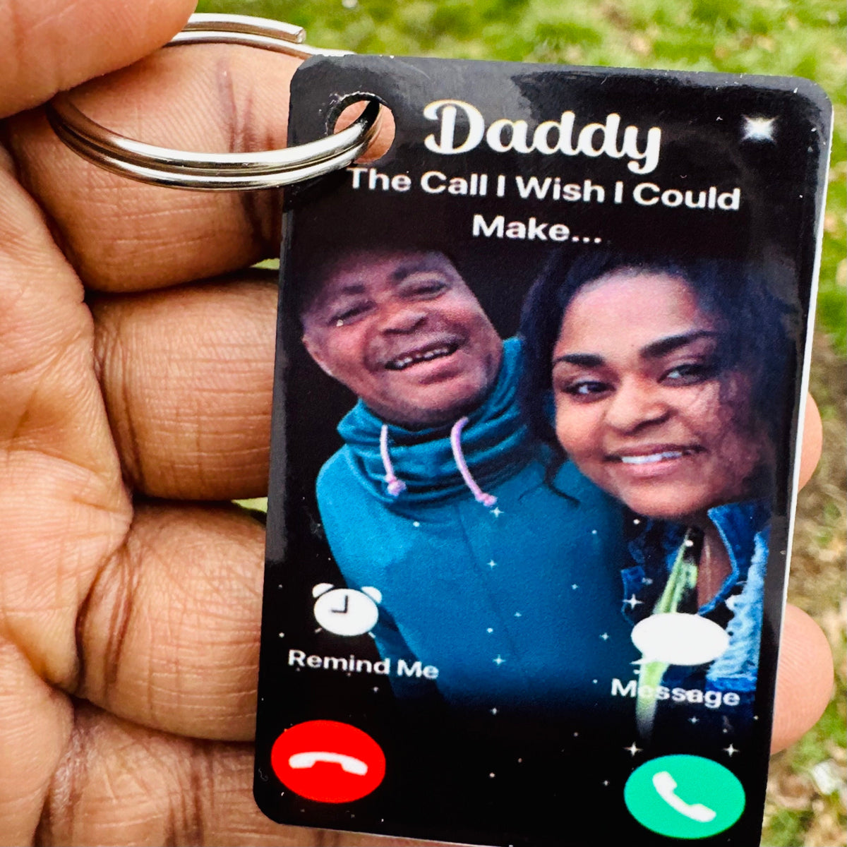 Memorial Keychain, Personalized The Call I Wish I Could Make, Custom Photo Keychains, Unique Sympathy Gifts