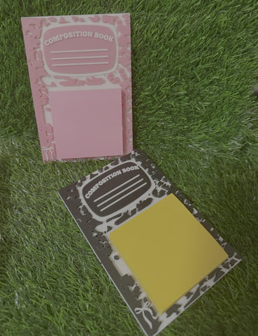 STICKY Note Holder For Teacher, Custom Composition Notebook Note Holder, Teacher Appreciation Gifts, Thank You Teacher Gifts